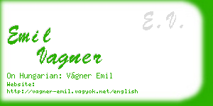 emil vagner business card